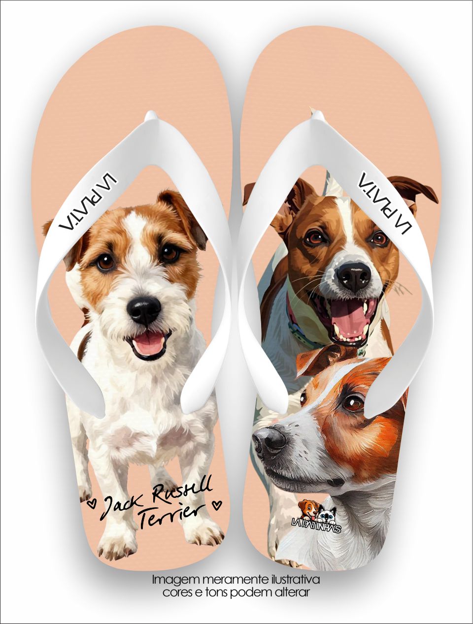 Chinelo Tradicional La Patinhas Dogs Jack Russell Terrier