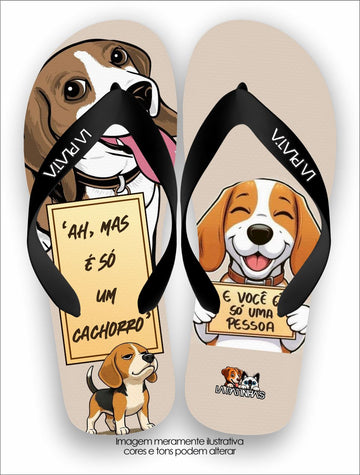 Chinelo Tradicional La Patinhas Dogs É Só Um Cachorro