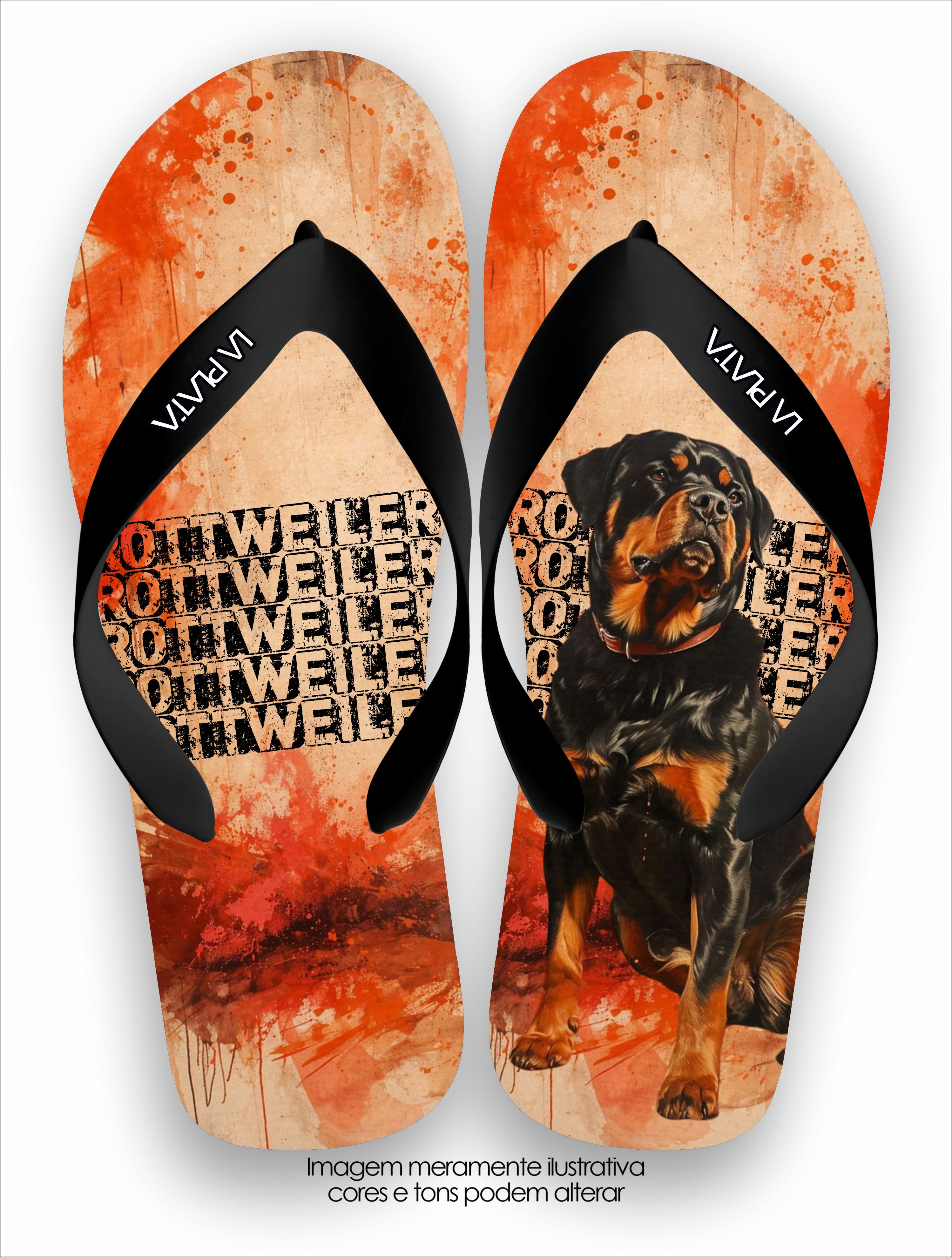 Chinelo Tradicional La Patinhas Dogs Hottweiler