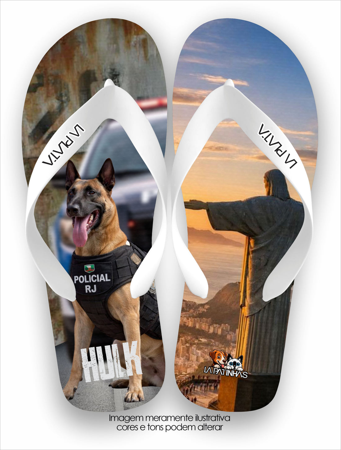 Chinelo Tradicional La Patinhas Dogs K9 Hulk Rio