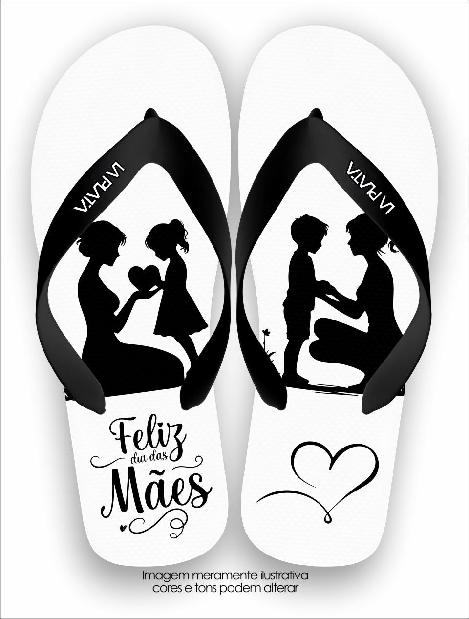 Chinelo Tradicional La Dia das Mães Feliz Dia Das Mães
