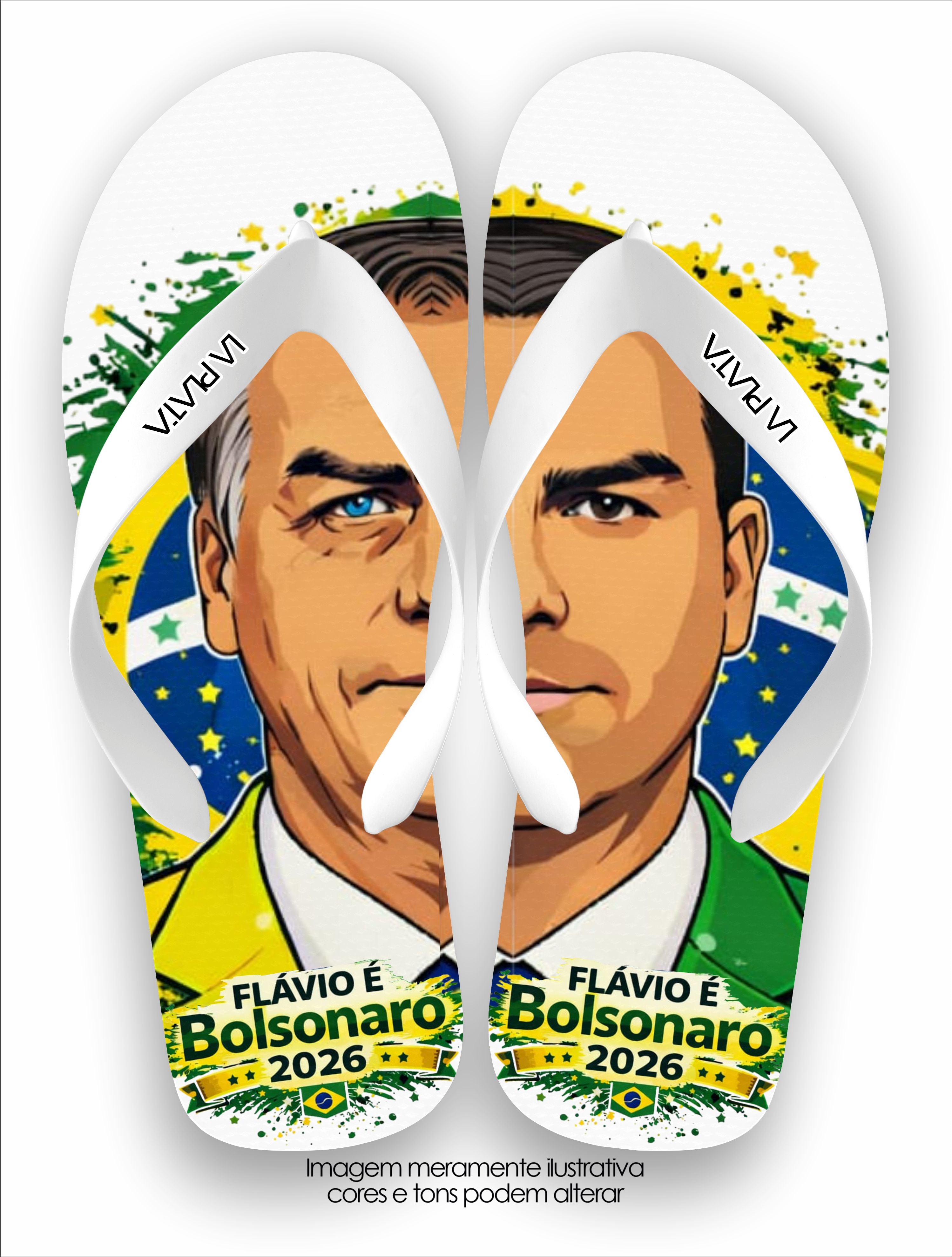 Chinelo Tradicional Flávio Bolsonaro Arte