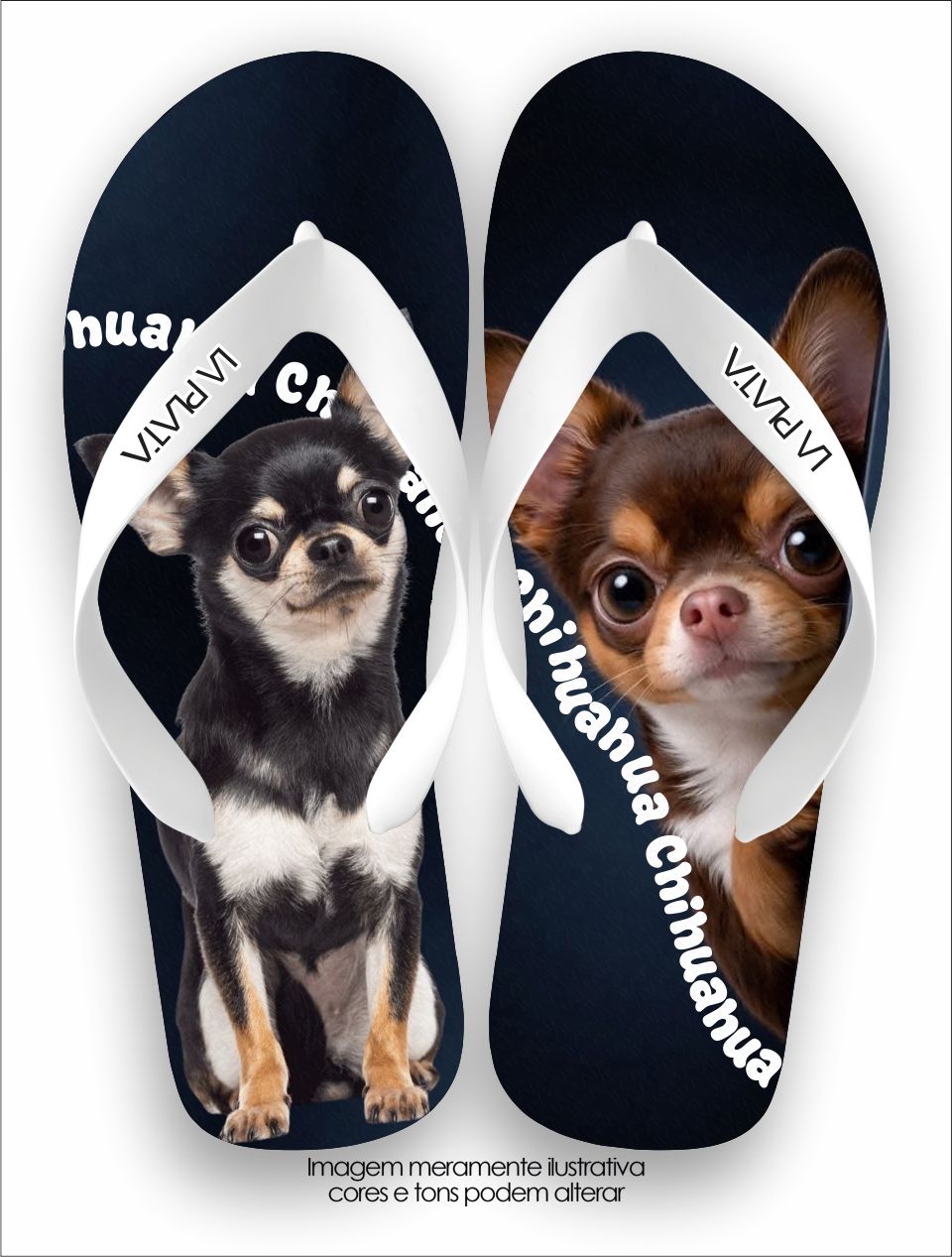 Chinelo Tradicional La Patinhas Dogs Ô Chihuahua