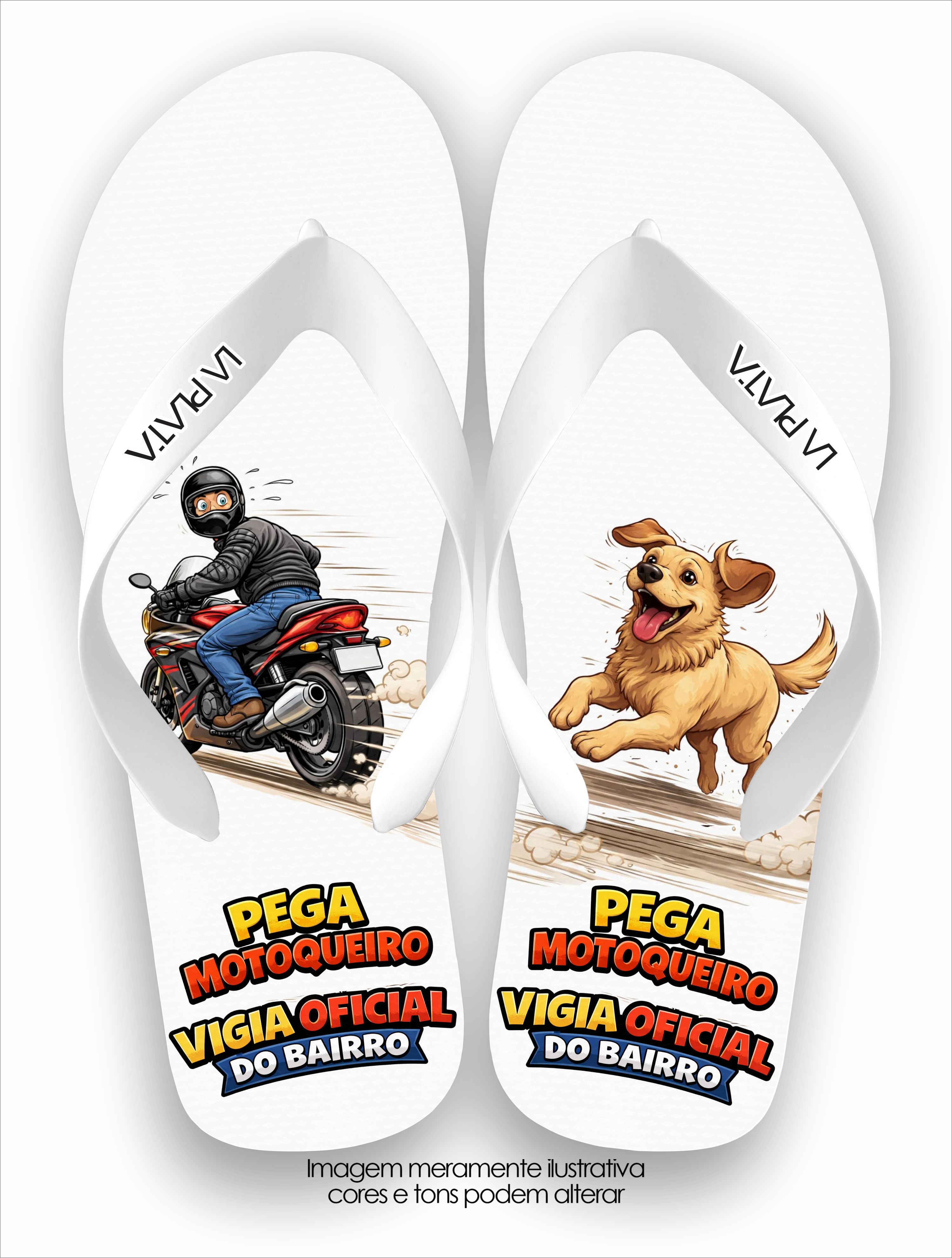 Chinelo Tradicional La Patinhas Dogs Pega Motoqueiro