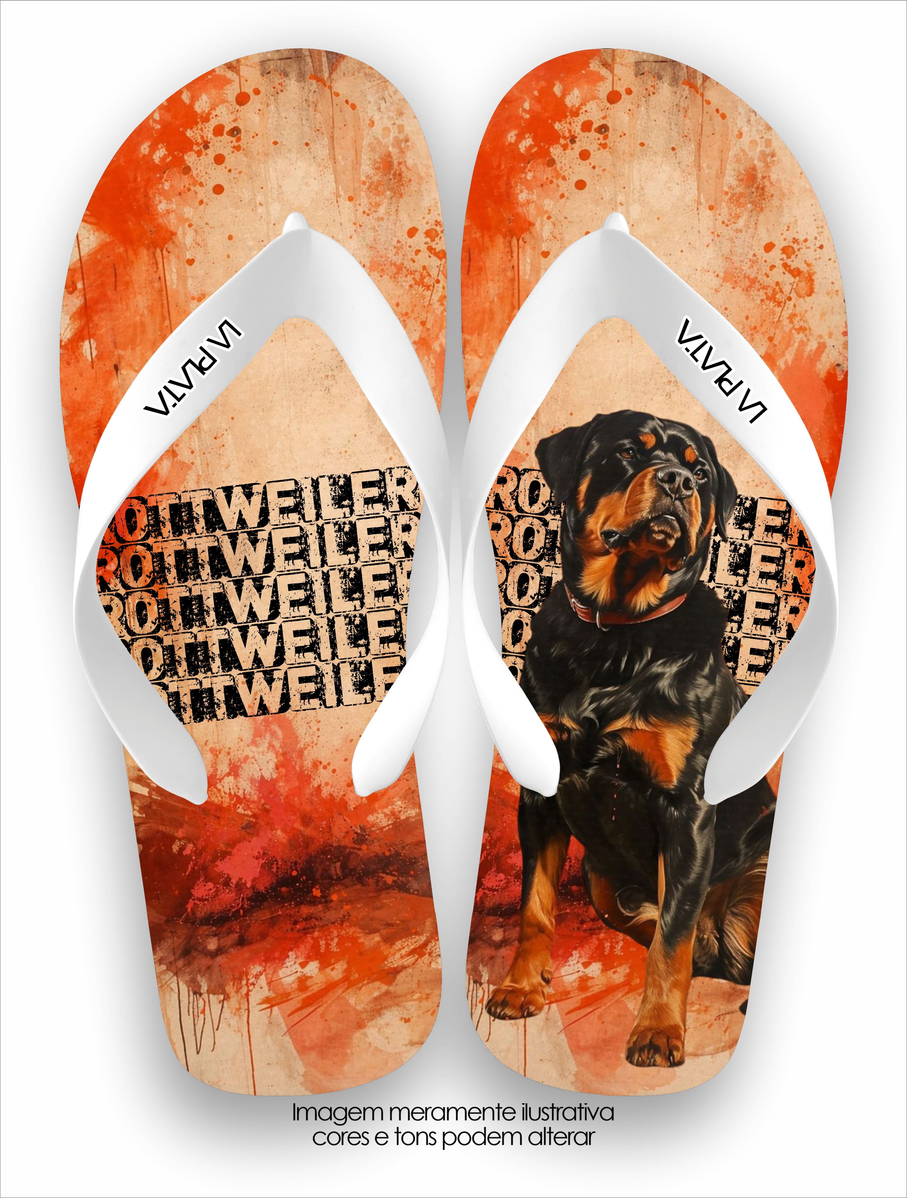 Chinelo Tradicional La Patinhas Dogs Hottweiler