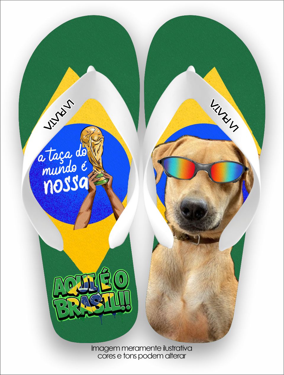 Chinelo Tradicional La Copa Pets Caramelo