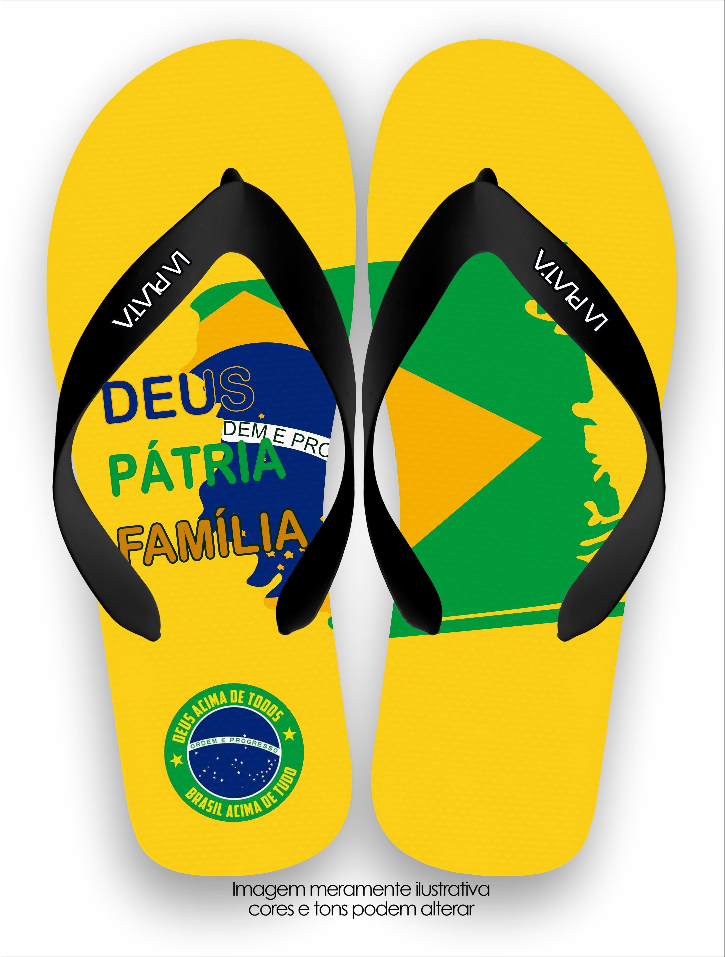 Chinelo Tradicional Deus Pátria Família