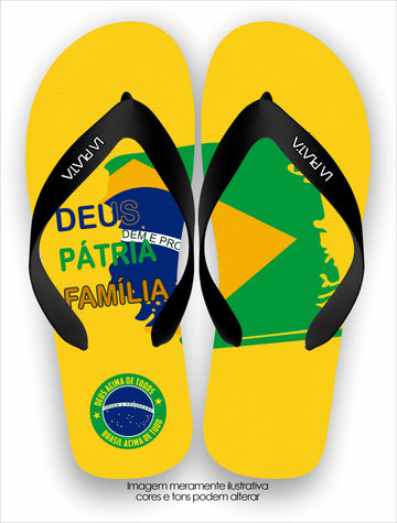 Chinelo Tradicional Deus Pátria Família