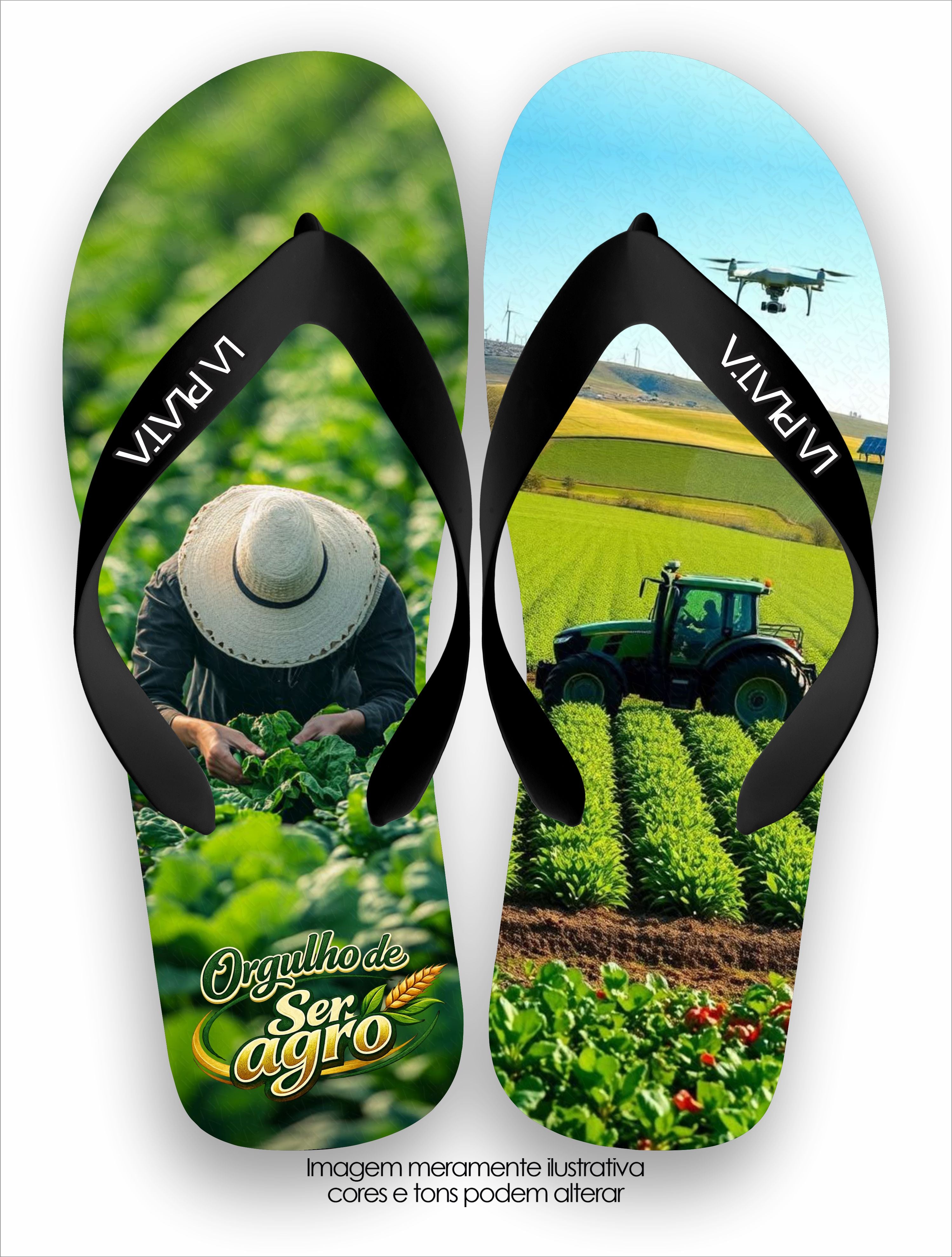 Chinelo Tradicional La Agro Brasil Orgulho de Ser Agro