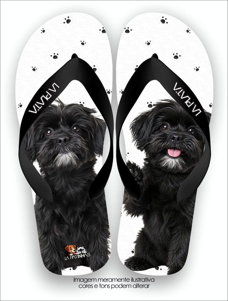 Chinelo Tradicional La Patinhas Dogs Shih Tzu