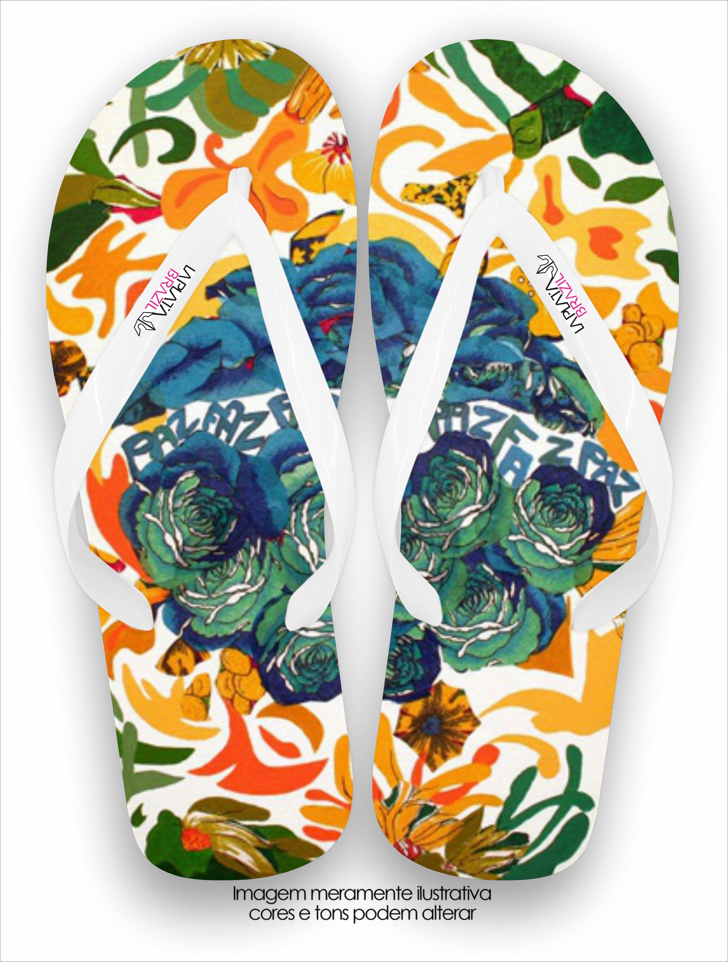 Chinelo La Feminina Flora Selvage