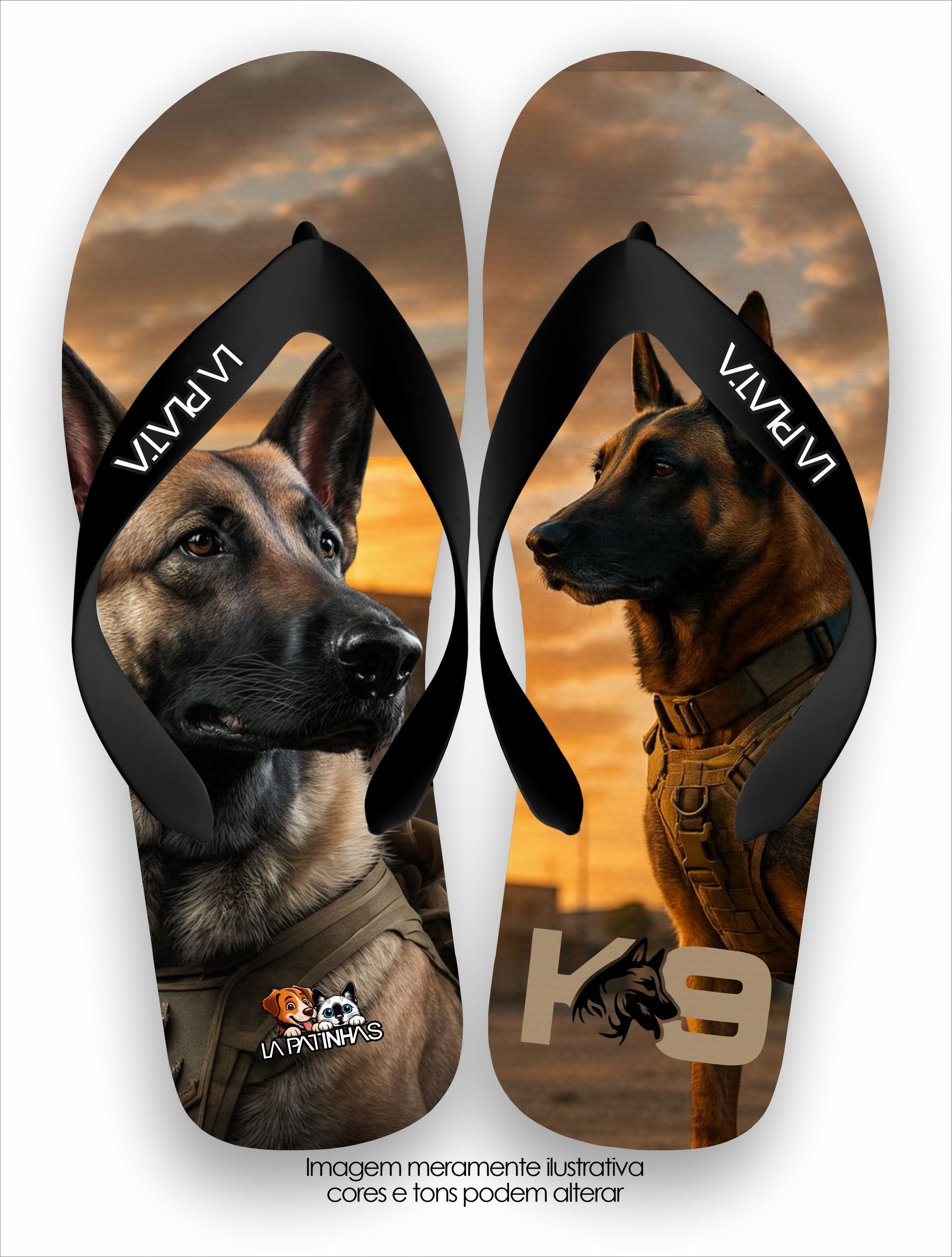 Chinelo Tradicional La Patinhas Dogs American K9