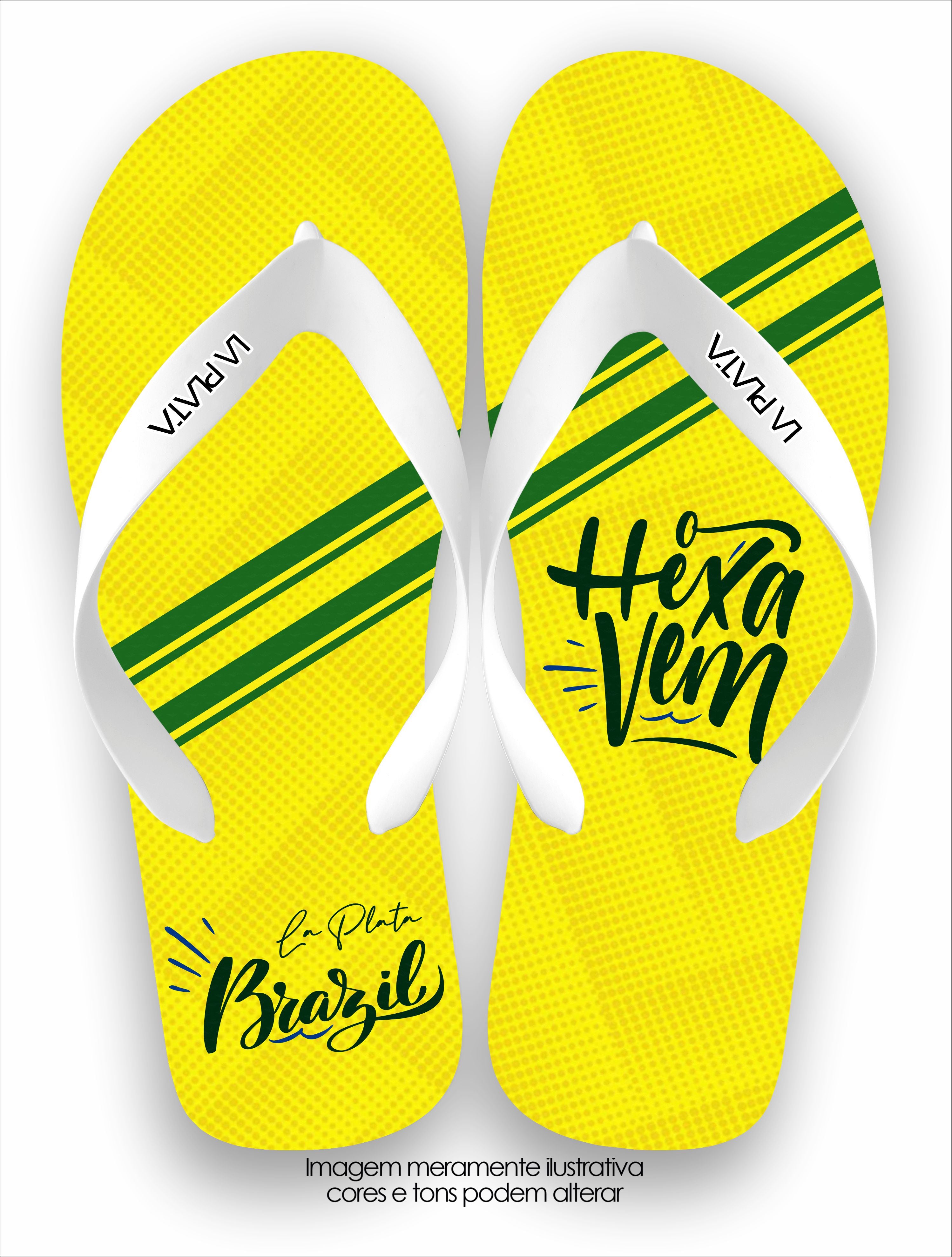Chinelo Tradicional La Copa 2026 Hexa Vem Brasil Linha