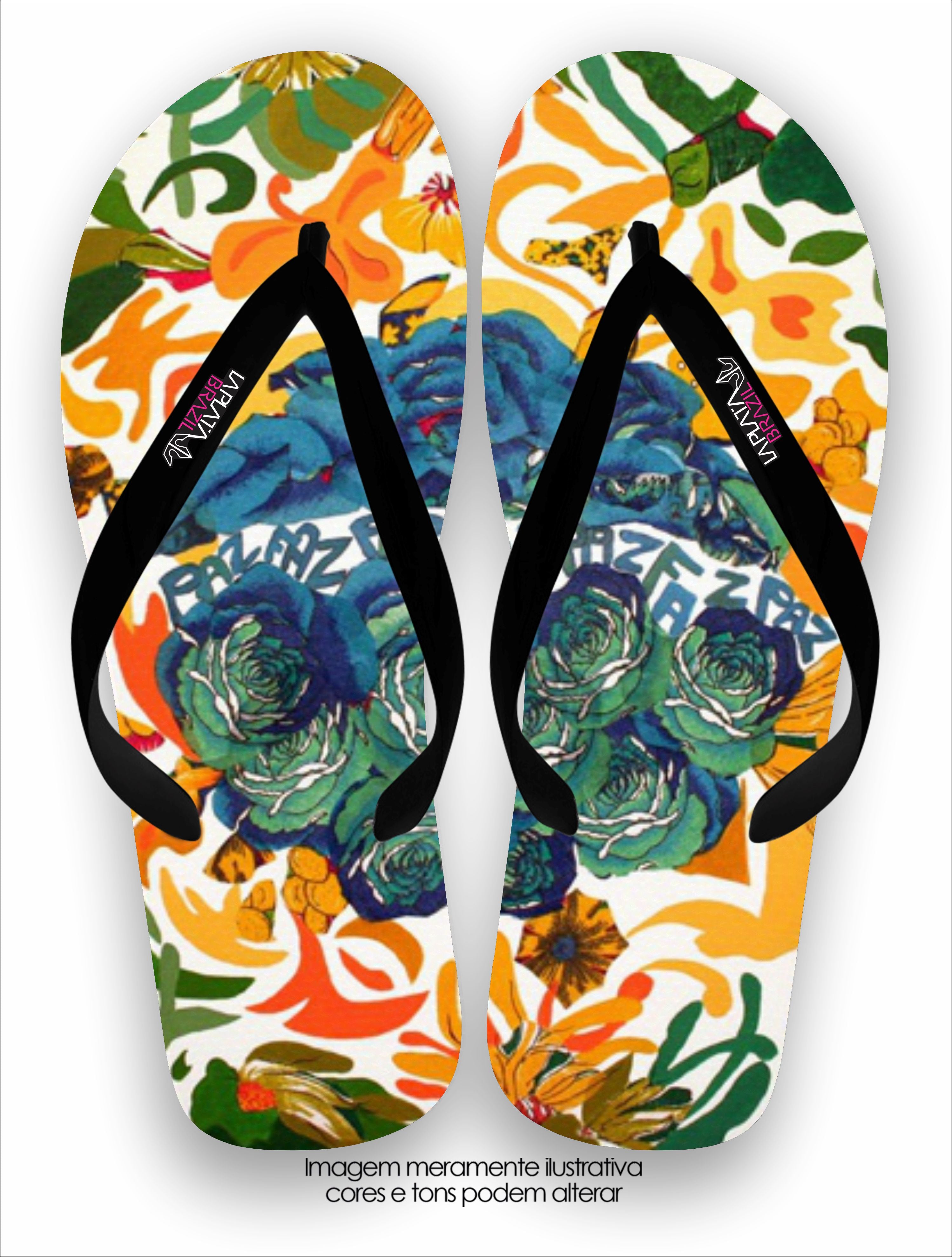 Chinelo La Feminina Flora Selvage