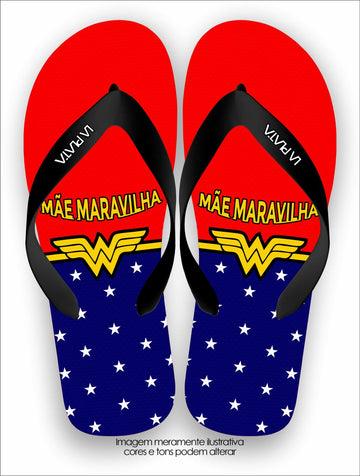 Chinelo Tradicional La Dia das Mães Mãe Maravilha