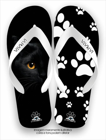 Chinelo Tradicional La Patinhas Cats Pegadas