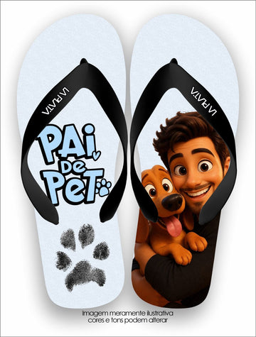 Chinelo Tradicional La Dia dos Pais Pai de Pet