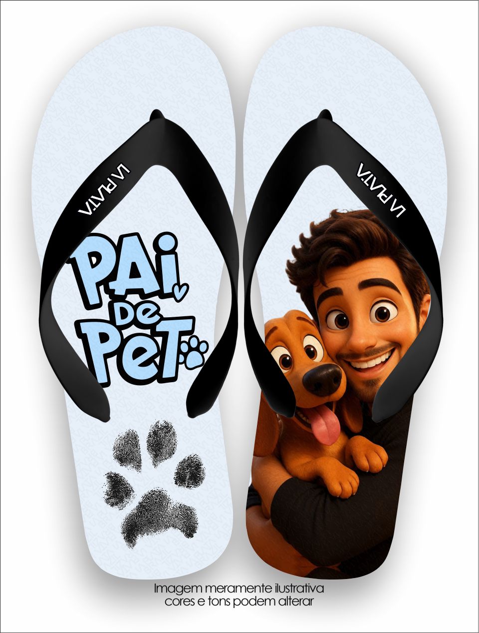 Chinelo Tradicional La Dia dos Pais Pai de Pet