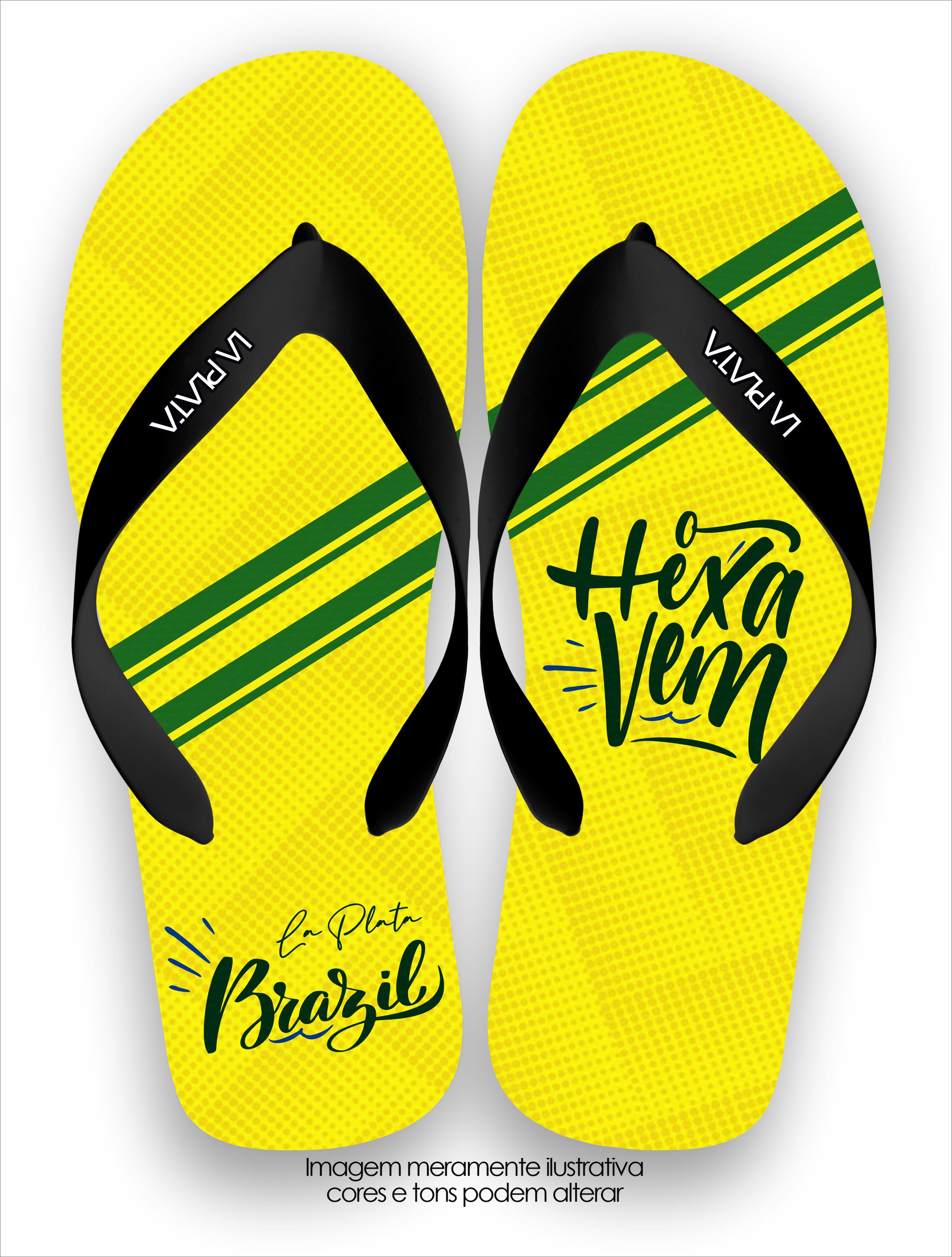 Chinelo Tradicional La Copa 2026 Hexa Vem Brasil Linha