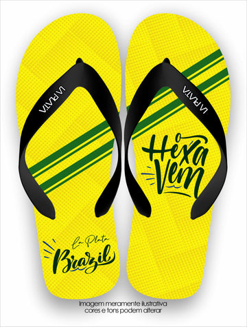 Chinelo Tradicional La Copa 2026 Hexa Vem Brasil Linha