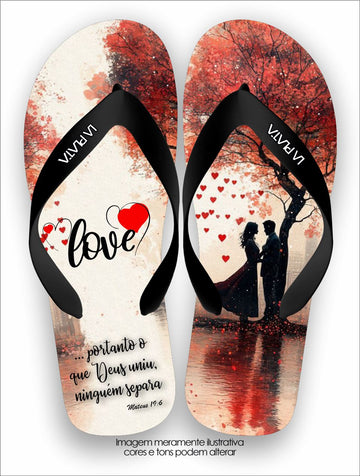 Chinelo Tradicional La Dia dos Namorados Melhor Love