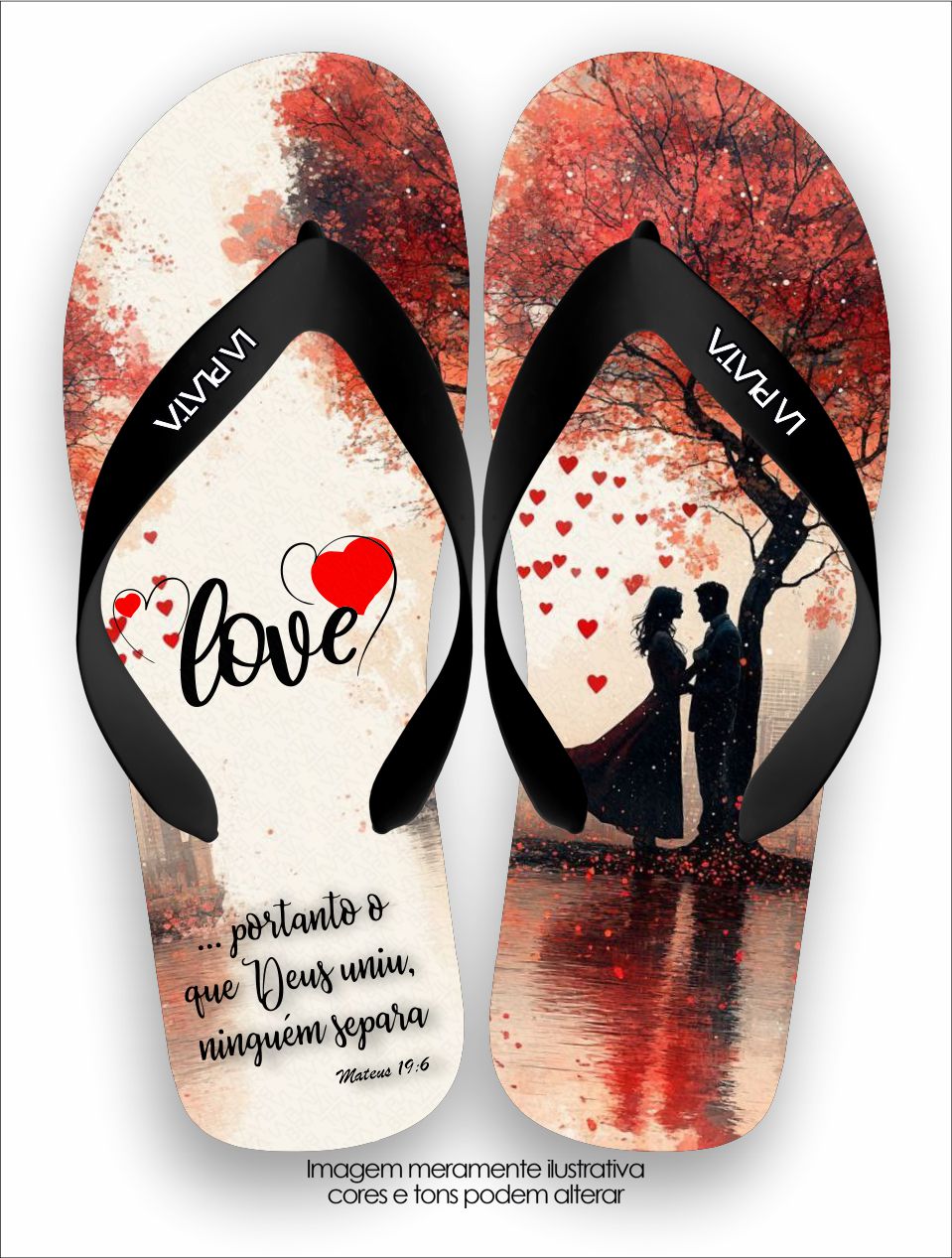 Chinelo Tradicional La Dia dos Namorados Melhor Love