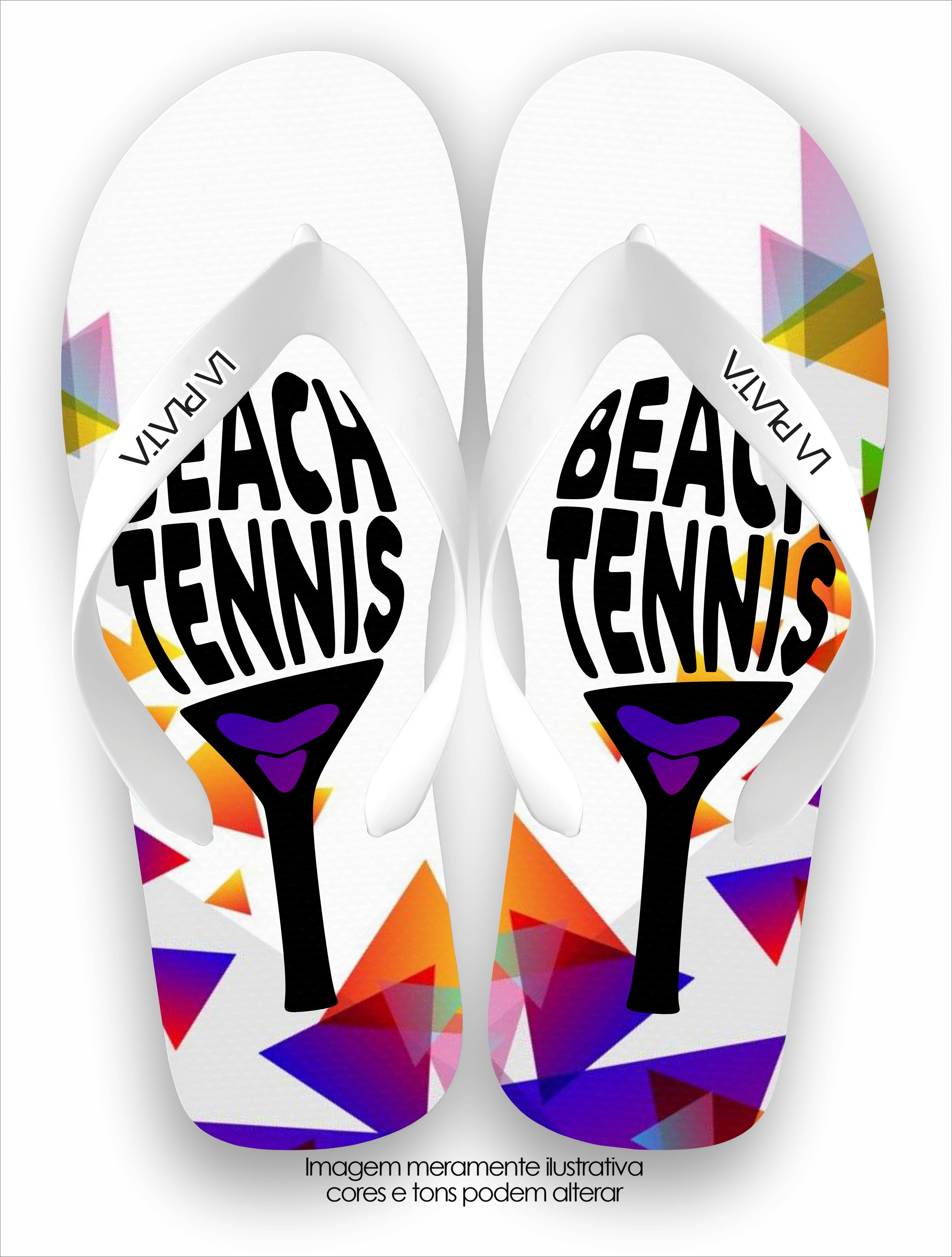Chinelo Tradicional La Beach Tennis Lettering