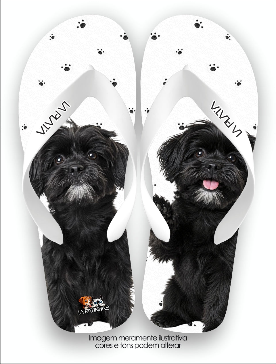Chinelo Tradicional La Patinhas Dogs Shih Tzu 2