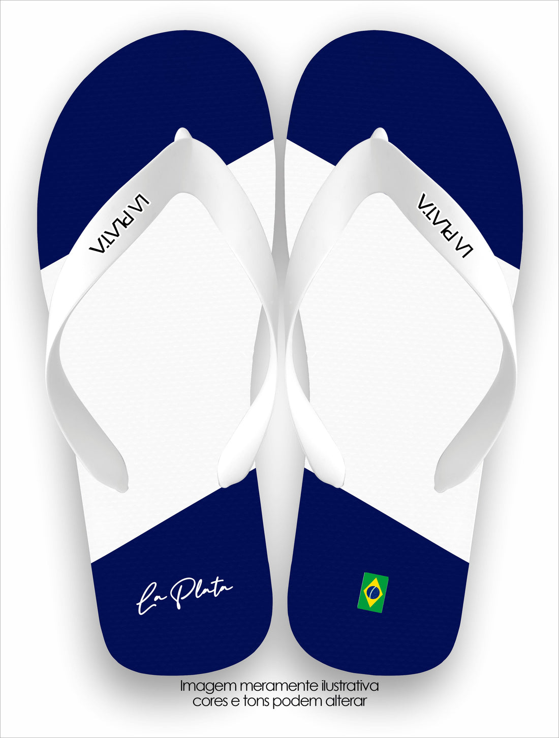 Chinelo La Plata La Masculina BlueWhite