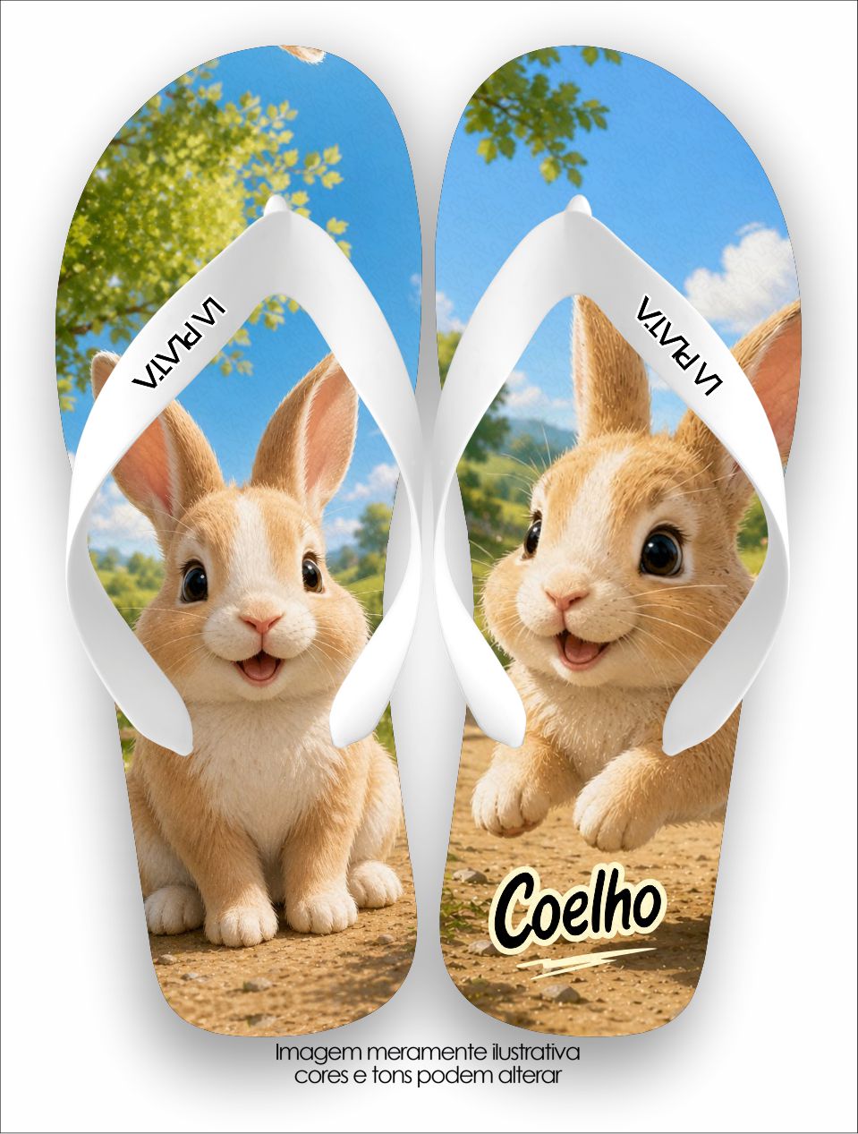 Chinelo Tradicional La Bicharada Coelhinho Encantador