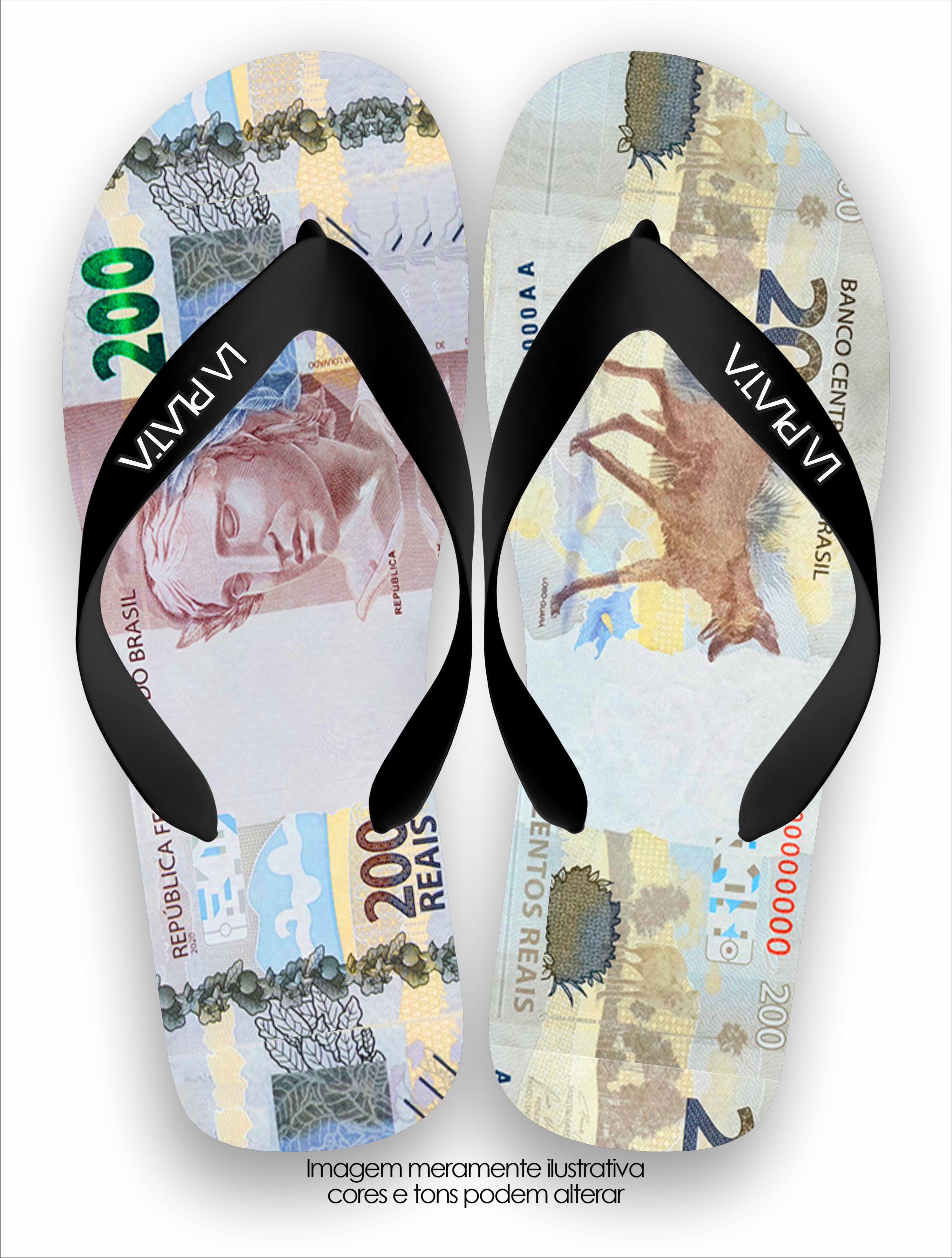 Chinelo Tradicional La Cédulas 200 Reais