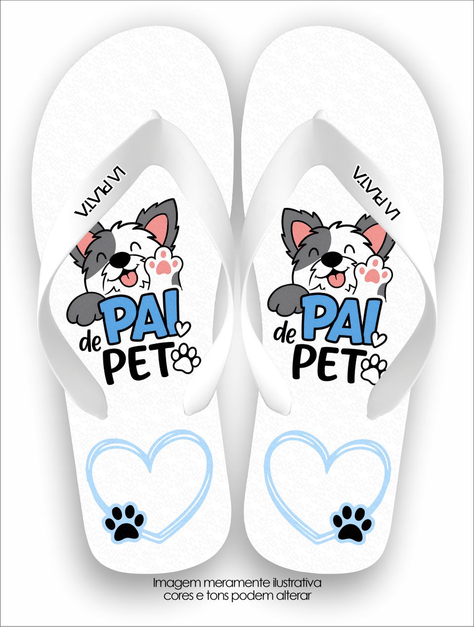 Chinelo Tradicional La Dia dos Pais Pai de Pet alt
