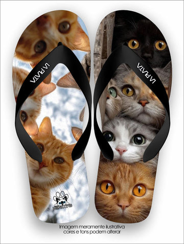 Chinelo Tradicional La Patinhas Cats Gangue Dos Gatos