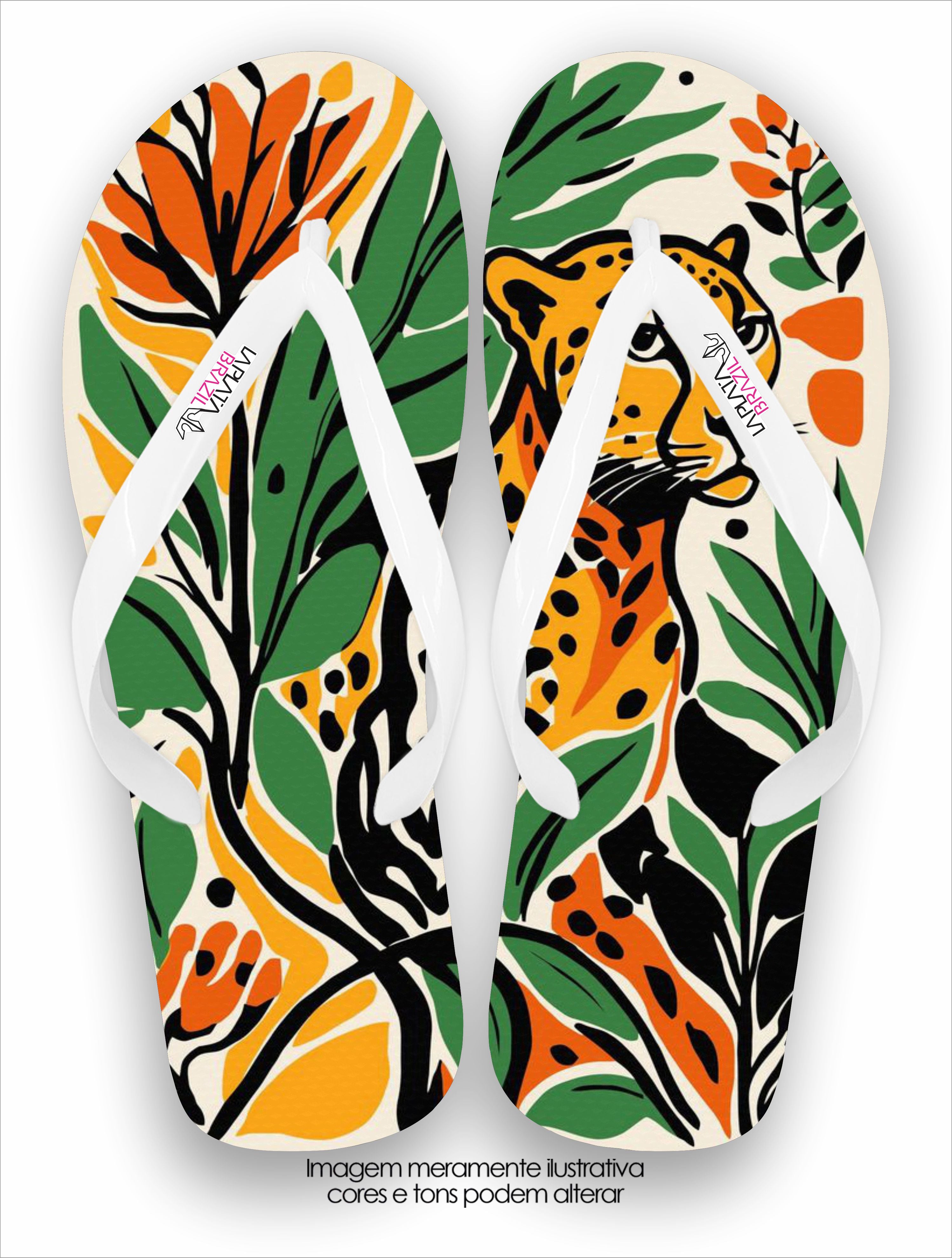 Chinelo La Feminina Onça Imperial