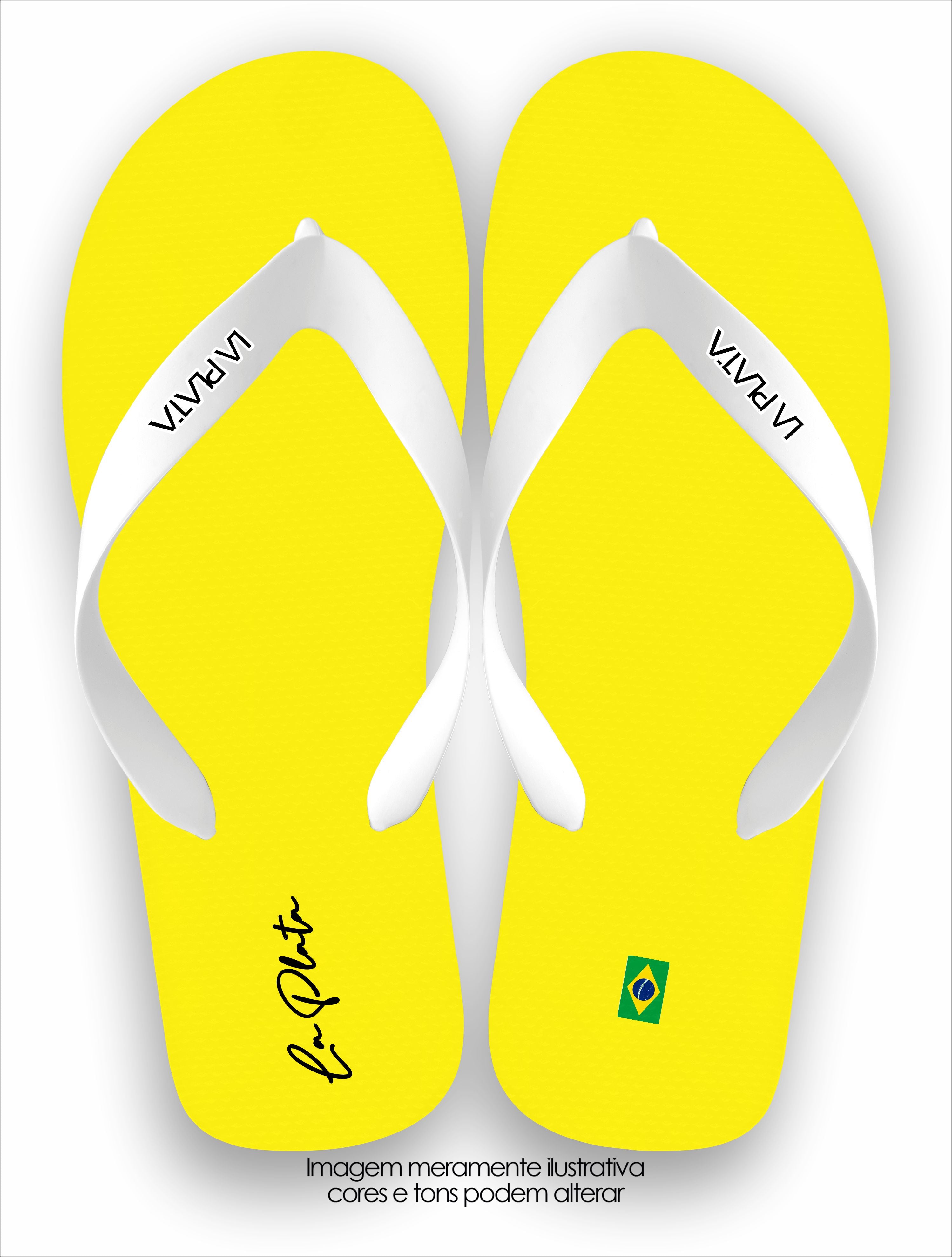 Chinelo La Plata Coleção Clássicas Amarelo