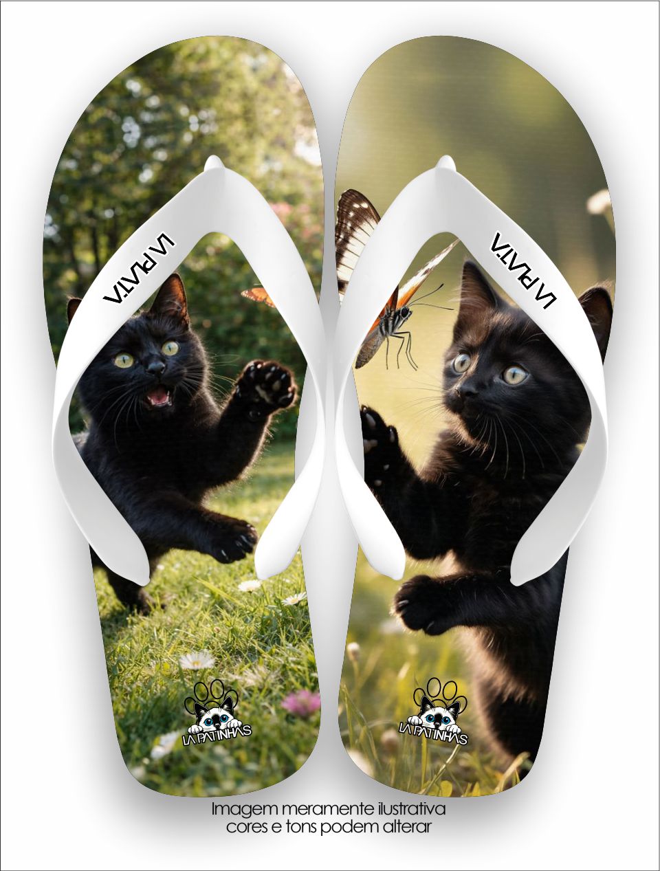 Chinelo Tradicional La Patinhas Cats Jardim