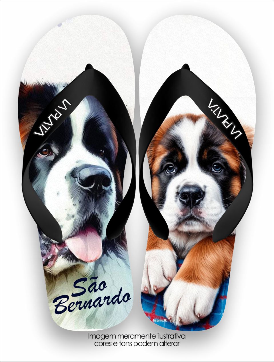 Chinelo Tradicional La Patinhas Dogs São Bernardo