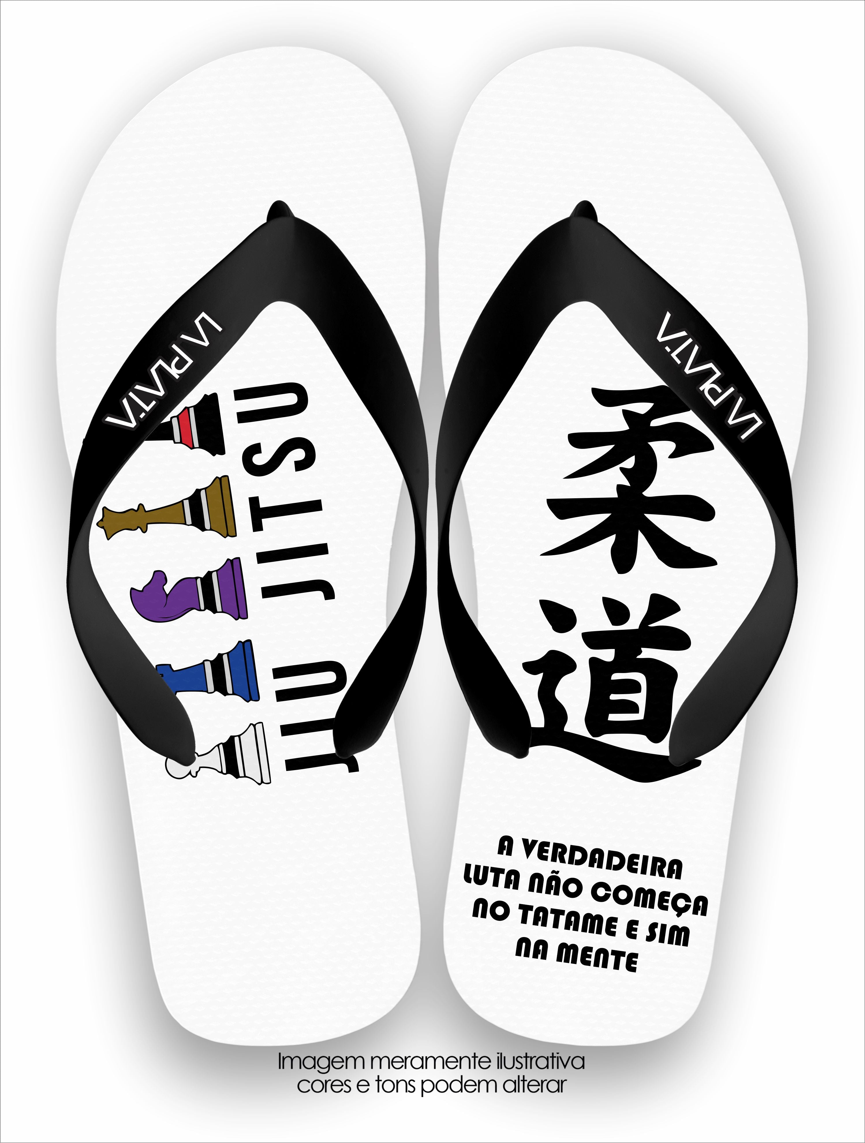 Chinelo Tradicional La Jiu Jitsu Xadrez