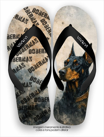 Chinelo Tradicional La Patinhas Dogs Doberman