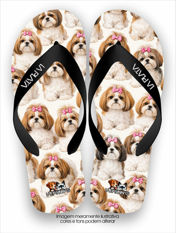 Chinelo Tradicional La Patinhas Dogs Shih Tzus & Shih Tzus