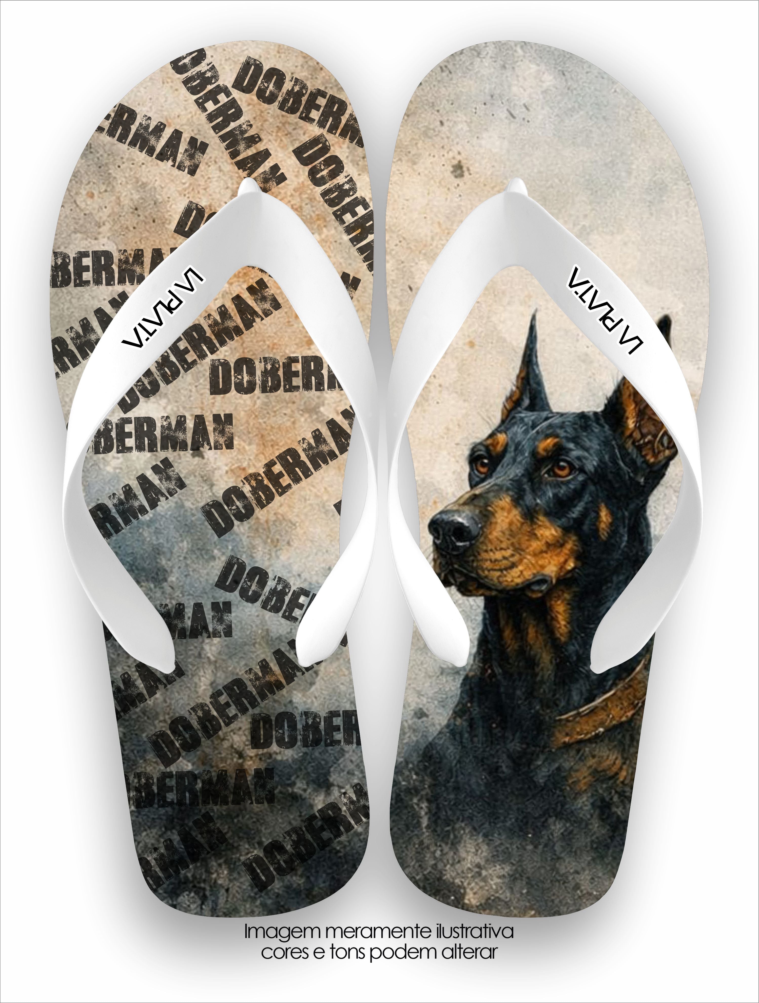Chinelo Tradicional La Patinhas Dogs Doberman