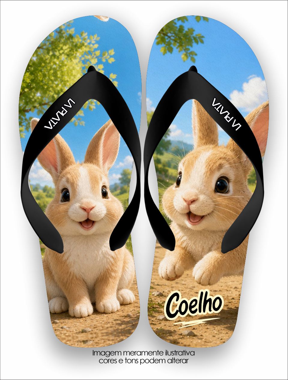 Chinelo Tradicional La Bicharada Coelhinho Encantador
