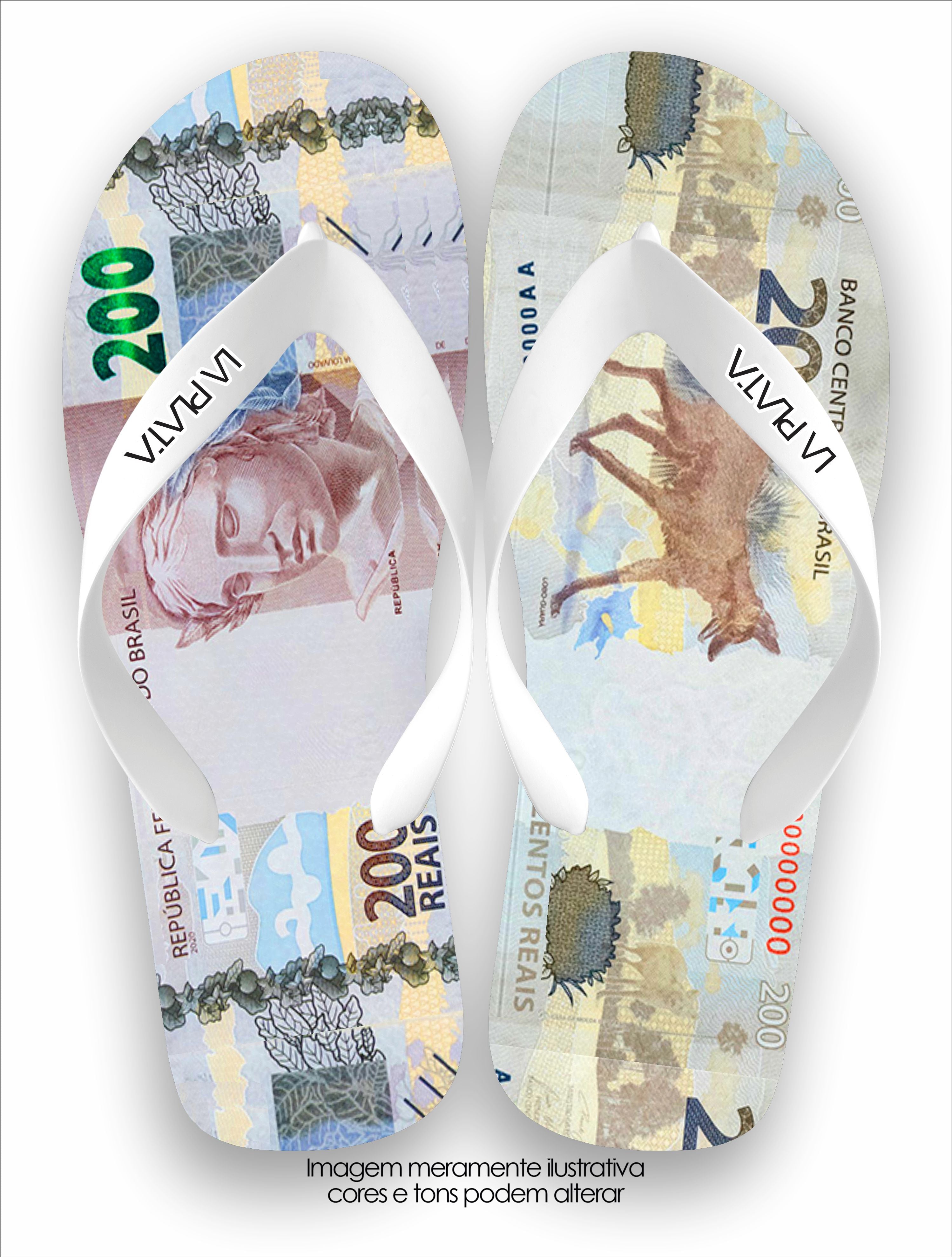 Chinelo Tradicional La Cédulas 200 Reais