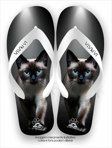 Chinelo Tradicional La Patinhas Cats Siamese