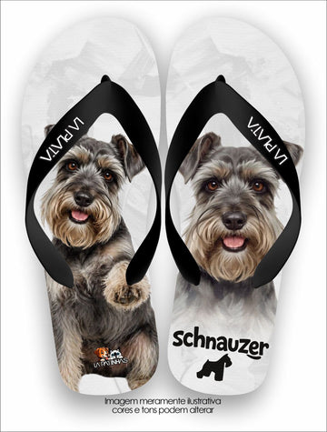 Chinelo Tradicional La Patinhas Dogs Schnauzer