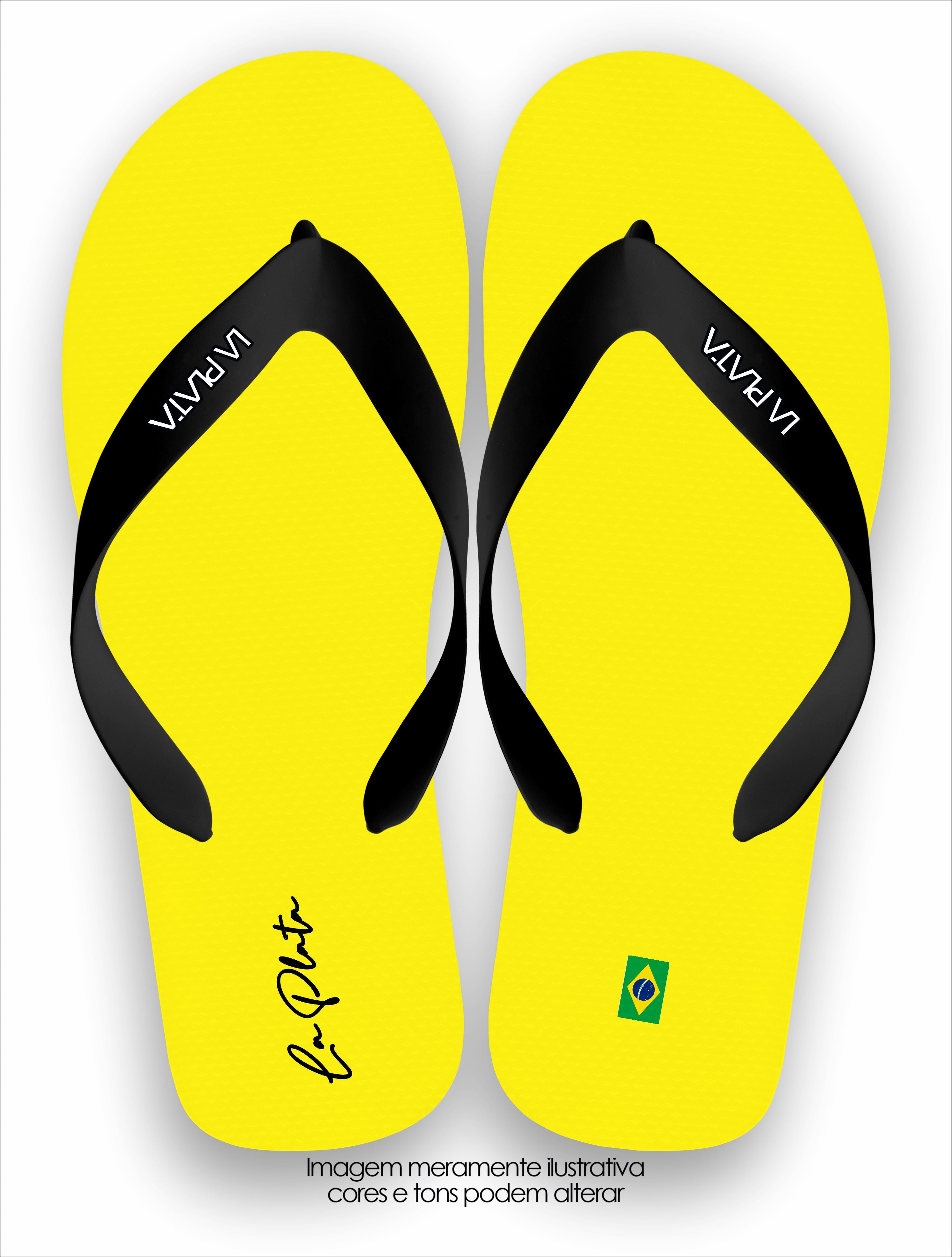 Chinelo La Plata Coleção Clássicas Amarelo