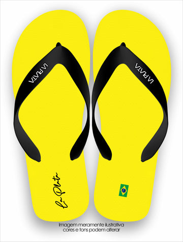 Chinelo La Plata Coleção Clássicas Amarelo