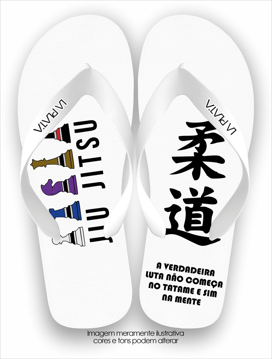 Chinelo Tradicional La Jiu Jitsu Xadrez