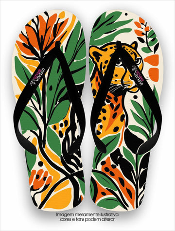 Chinelo La Feminina Onça Imperial