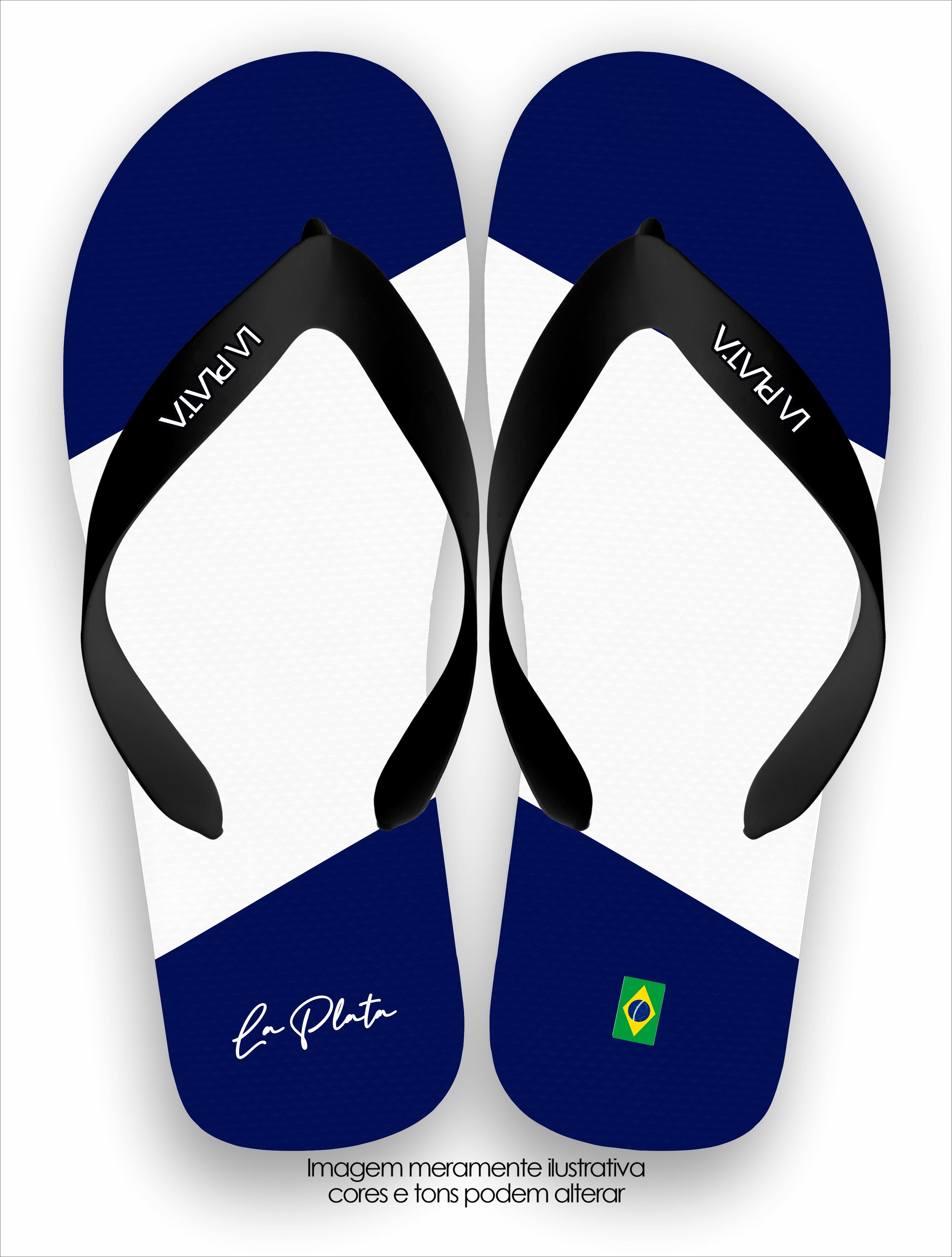 Chinelo La Plata La Masculina BlueWhite